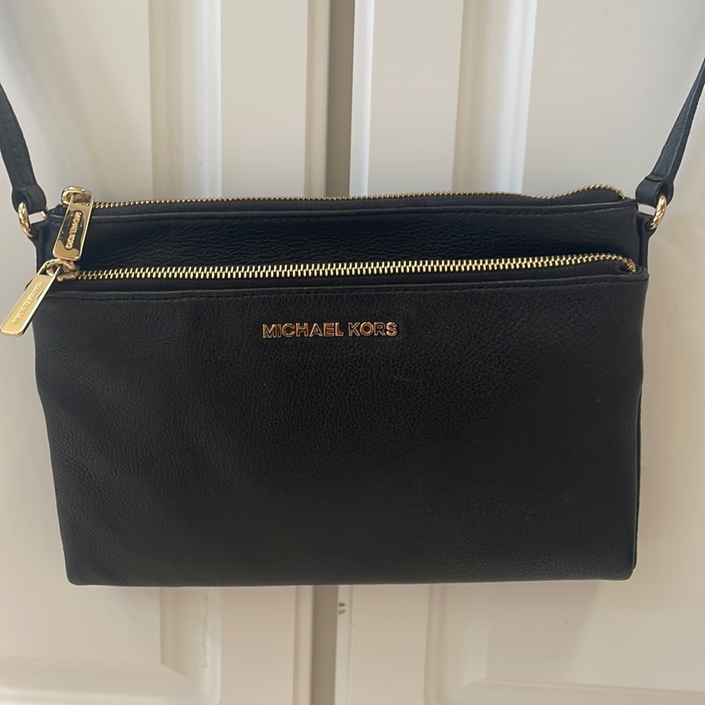 Michael Kors black, leather, Crossbody bag